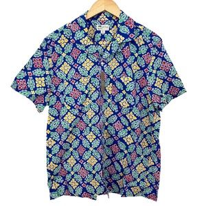 J. Crew Men’s Short Sleeve Slub Cotton Camp Collar Shirt Large